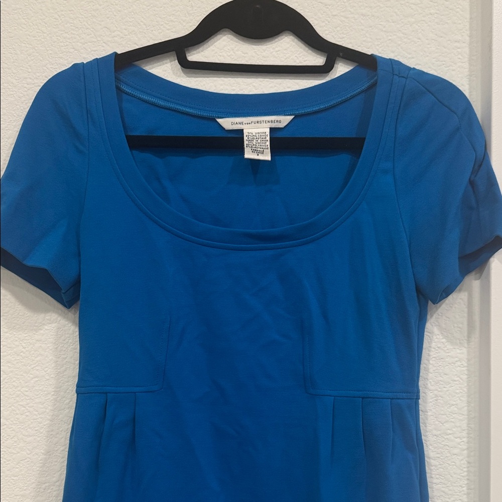 Diane Von Furstenberg Cobalt Blue Mini Dress - Picture 4 of 5